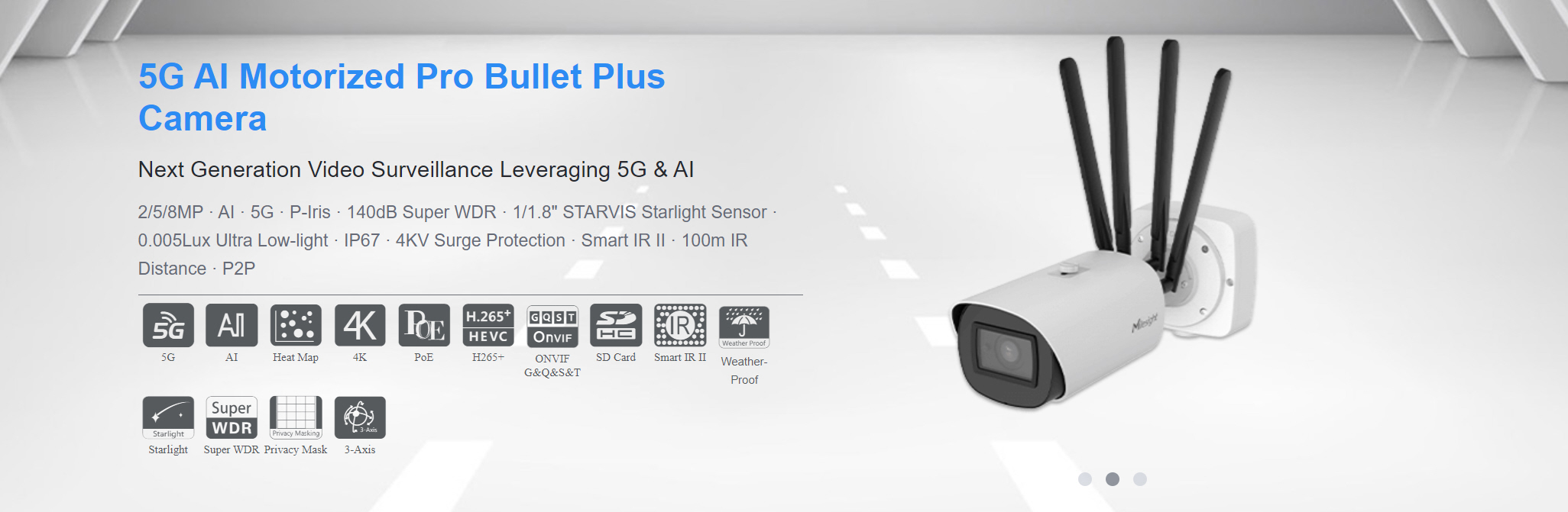 5G AI Motorisierte Pro Bullet Plus Kamera