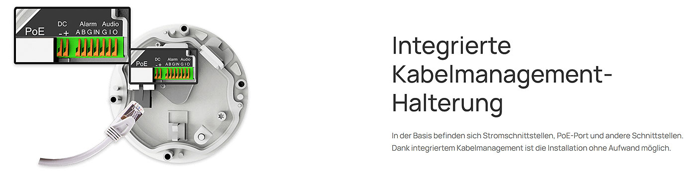 Integrierte Kabelmanagement-Halterung