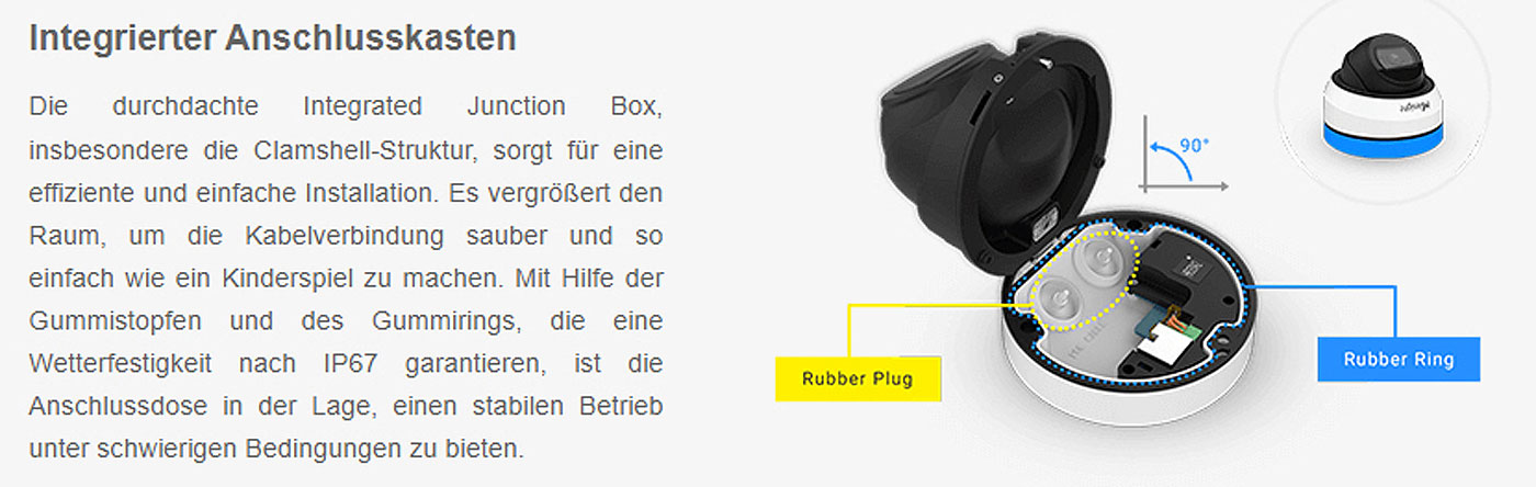 IR-Mini-Dome-fix Objektiv 2MP-AP-J 111°-weiss