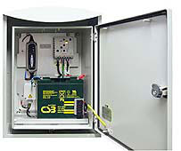 Solarschrank Alu offen