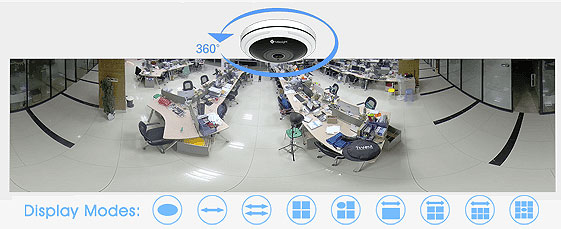 Milesight 360° Panorama-H.265 + Fisheye-Netzwerkkamera