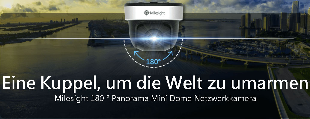 Milesight 180° Panorama Mini Dome Netzwerkkamera