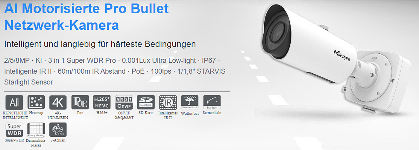 Pro-Bullet: Zoom 5MP / 89°-30fps