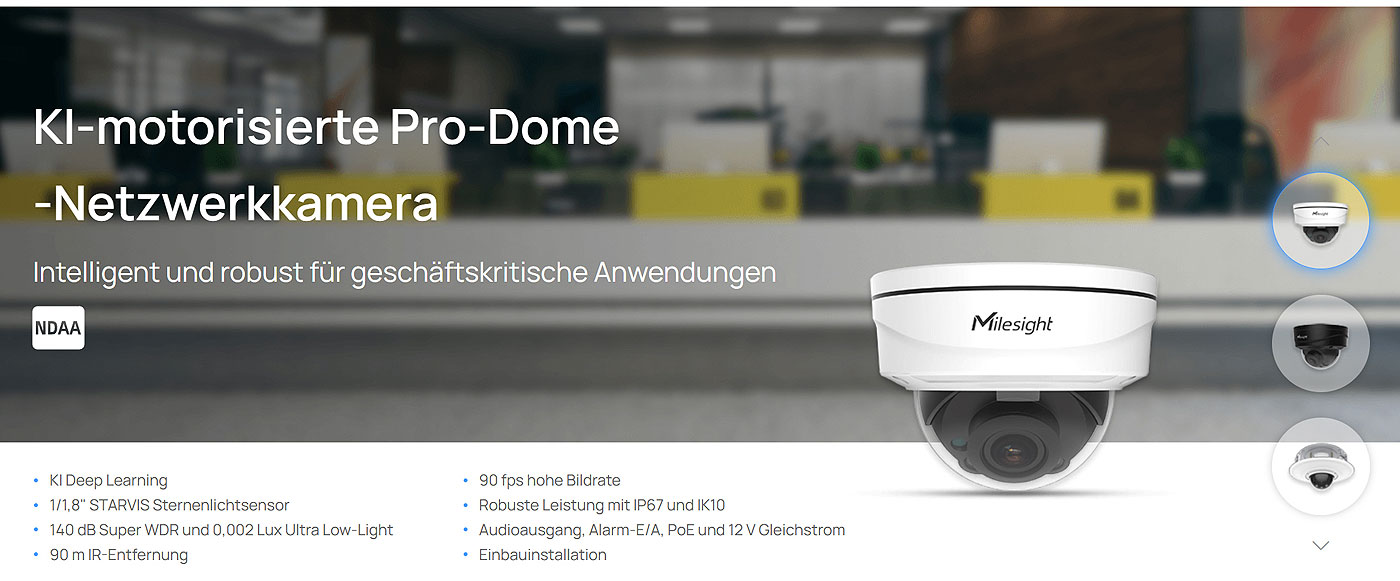 KI-motorisierte Pro-Dome-Netzwerkkamera