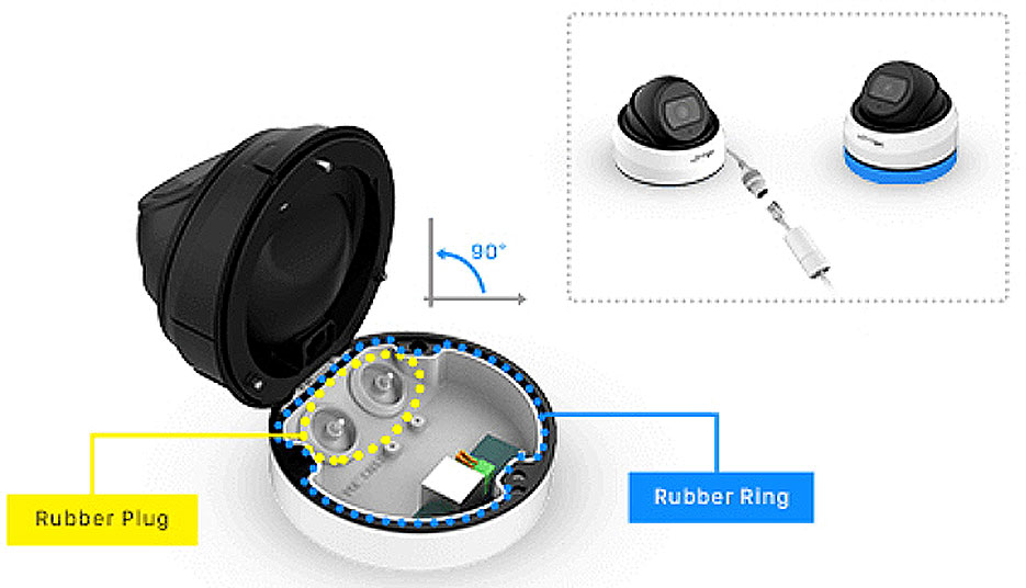 IR-Mini-Dome-fix Objektiv 2MP-AP-J 111°-weiss