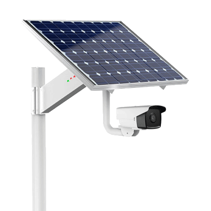 Solaranlage mit integrierten Tesla-Batterien im Halter