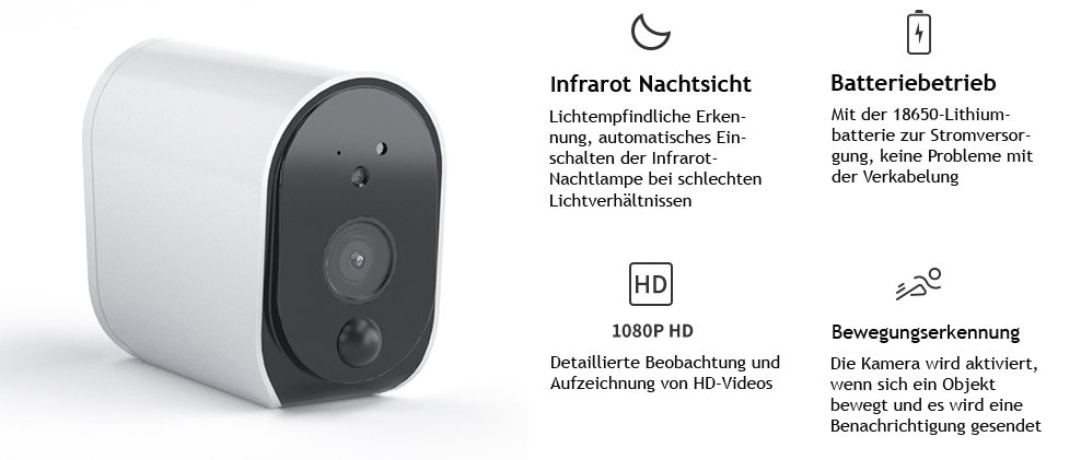 Wi-Fi-Batteriekameras VN-2-2 Weg Audio